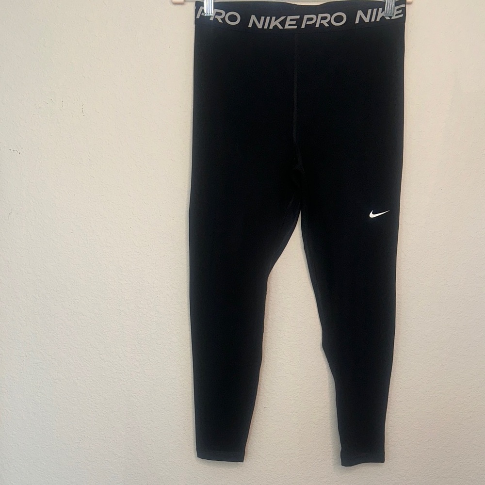Nike Black Track Pants with White Swoosh